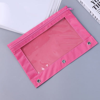 2pcs Organize Your School Supplies with this 3-Ring Pen Pencil Pouch - Available in Multiple Colors!