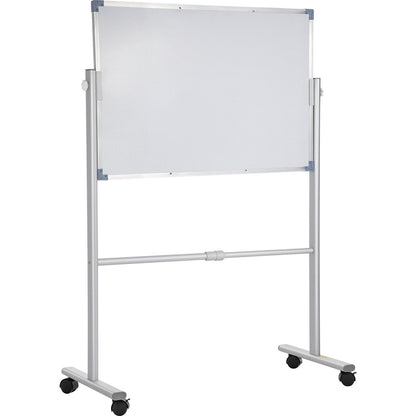 VEVOR Mobile Magnetic Whiteboard, 36 x 24 Inch, Double Sided, 360 Degree Reversible Rolling Dry Erase Board, Height Adjustable with Aluminum Frame and Lockable Swivel Wheels, for Office School Home