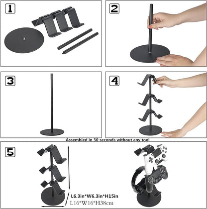 Headphone Stand, Controller Holder & Headset Holder for Desk