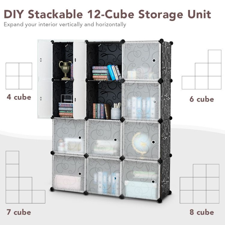 DIY 12 Cube Portable Closet Storage Organizer