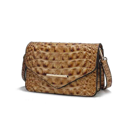 MKF Collection Vanta Saddle Croc-Embossed Shoulder Handbag by Mia K