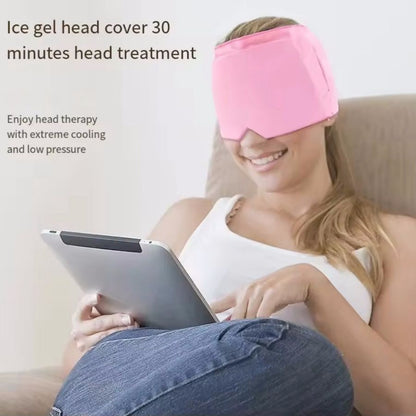 360° Massage Migraine Relief Hat Stress Relief Eye Mask Gel Hot Cold Therapy Headache Pain Relief Cap  Ice Head Wrap for Headache and Puffy Eyes