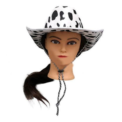 Halloween Hat Cow Print Cowboy Hat For Western Theme