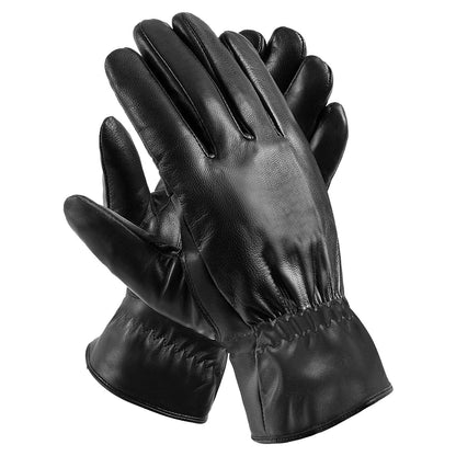 Unisex Leather Winter Warm Gloves Outdoor Windproof Soft Gloves Cycling Skiing Running Cold Winter Gloves