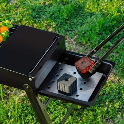 Foldable barbecue grill, charcoal grill, charcoal stove, portable barbecue grill, outdoor grill, camping folding grill grill, portable stainless steel barbecue grill, outdoor picnic barbecue grill