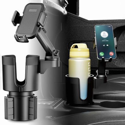 Upgraded Large Cup Holder Phone Mount for Car, 2 in 1 Car Cup Holder Expander