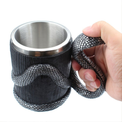 1pc Snake Coffee Mug Cup Cobra Drinking Cups; Stainless Steel Beer Mug Espresso Cup Beverage Mug For Milk Coffee Ice Cream Tea Juice