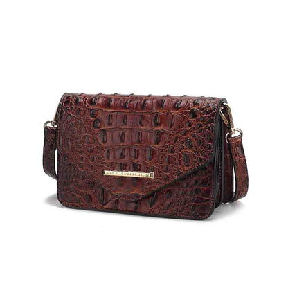 MKF Collection Vanta Saddle Croc-Embossed Shoulder Handbag by Mia K