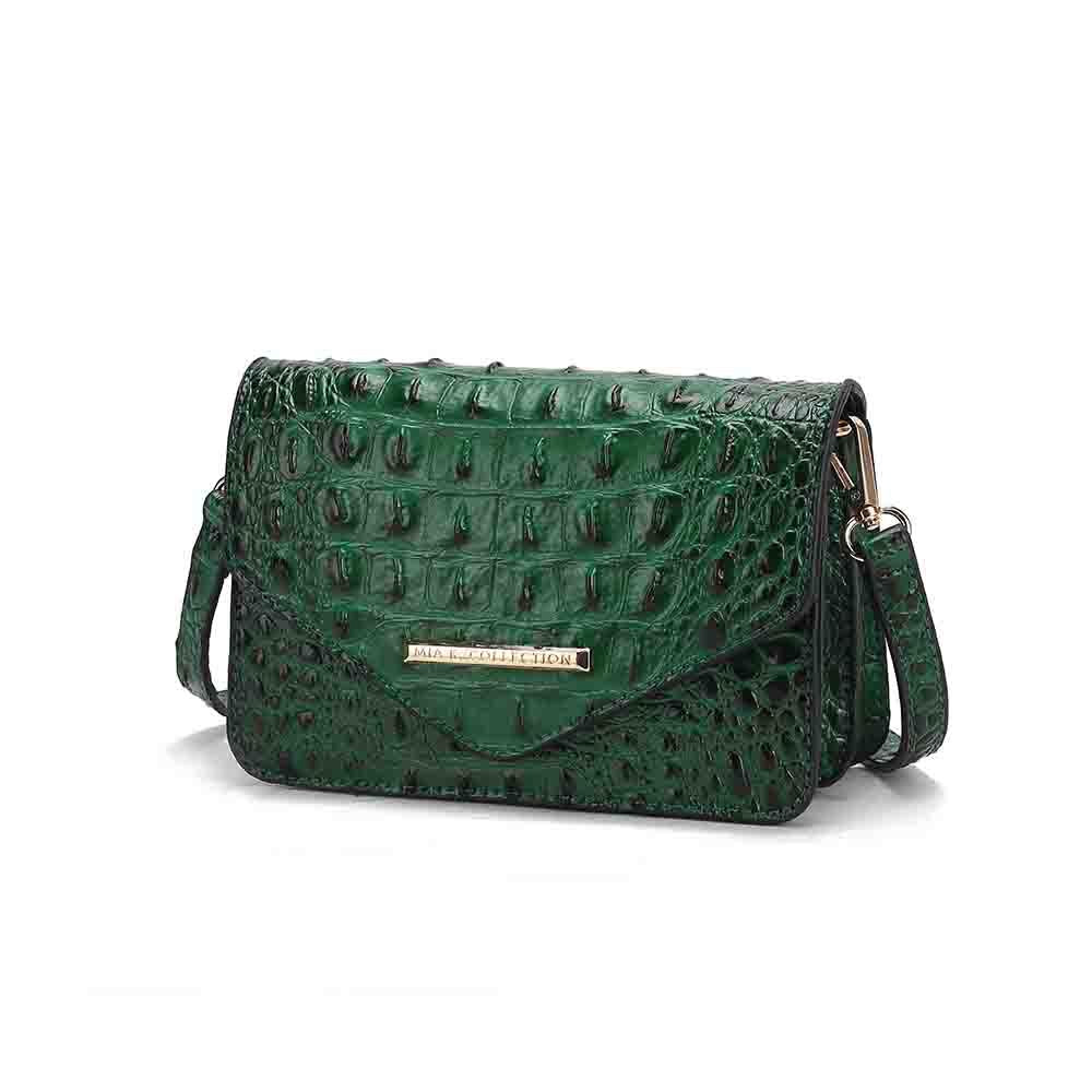 MKF Collection Vanta Saddle Croc-Embossed Shoulder Handbag by Mia K