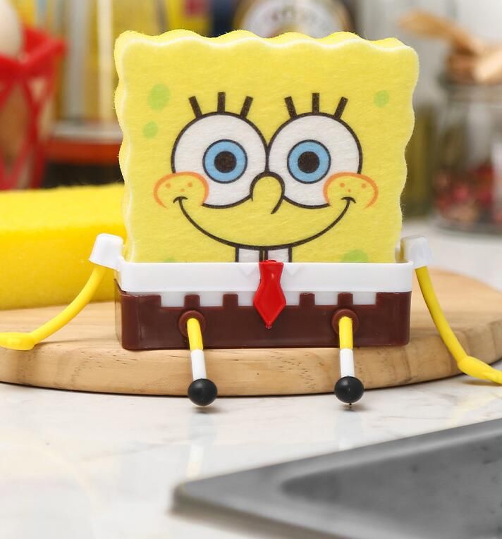 SpongeBob Kitchen Sink Draining Sponge Dish with Sponge