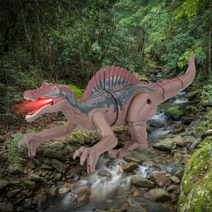 Remote Control Dinosaur Toys Jurassic Realistic RC Dinosaur Rechargeable T-Rex Walking Robot with 3D Eye Roaring Sounds Red Light Remote Control for 3-12 Year Old Kids