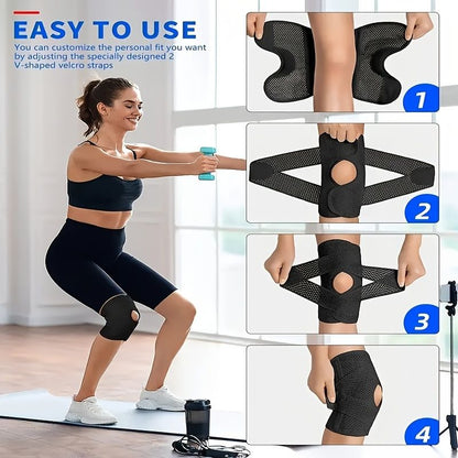 Order A Size Up; 1pc Sports Kneepad; Men And Women Pressurized Elastic Knee Pads; Arthritis Joints Protector; Fitness Gear Volleyball Brace Protector