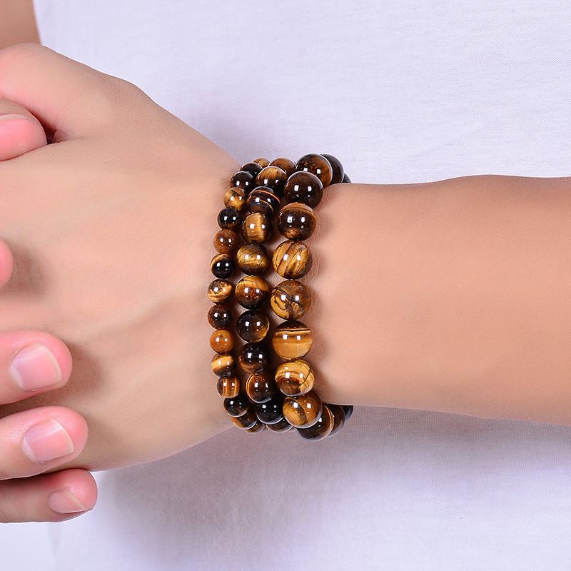 Natural Grade A Yellow Tiger's Eye Yoga Energy Bracelet