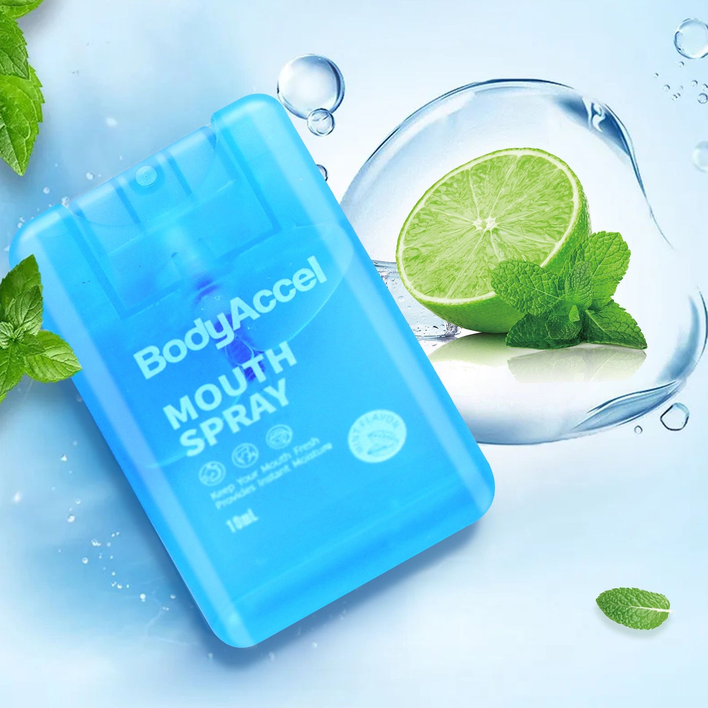 BodyAccel Mouth Spray Oral Care Mist for Fresh Breath Non-Aerosol Sucrose-Free Bad Breath Refresher Spray  Portable, Spearmint Flavor, 2 x 10mL Temu platform cannot sell this product