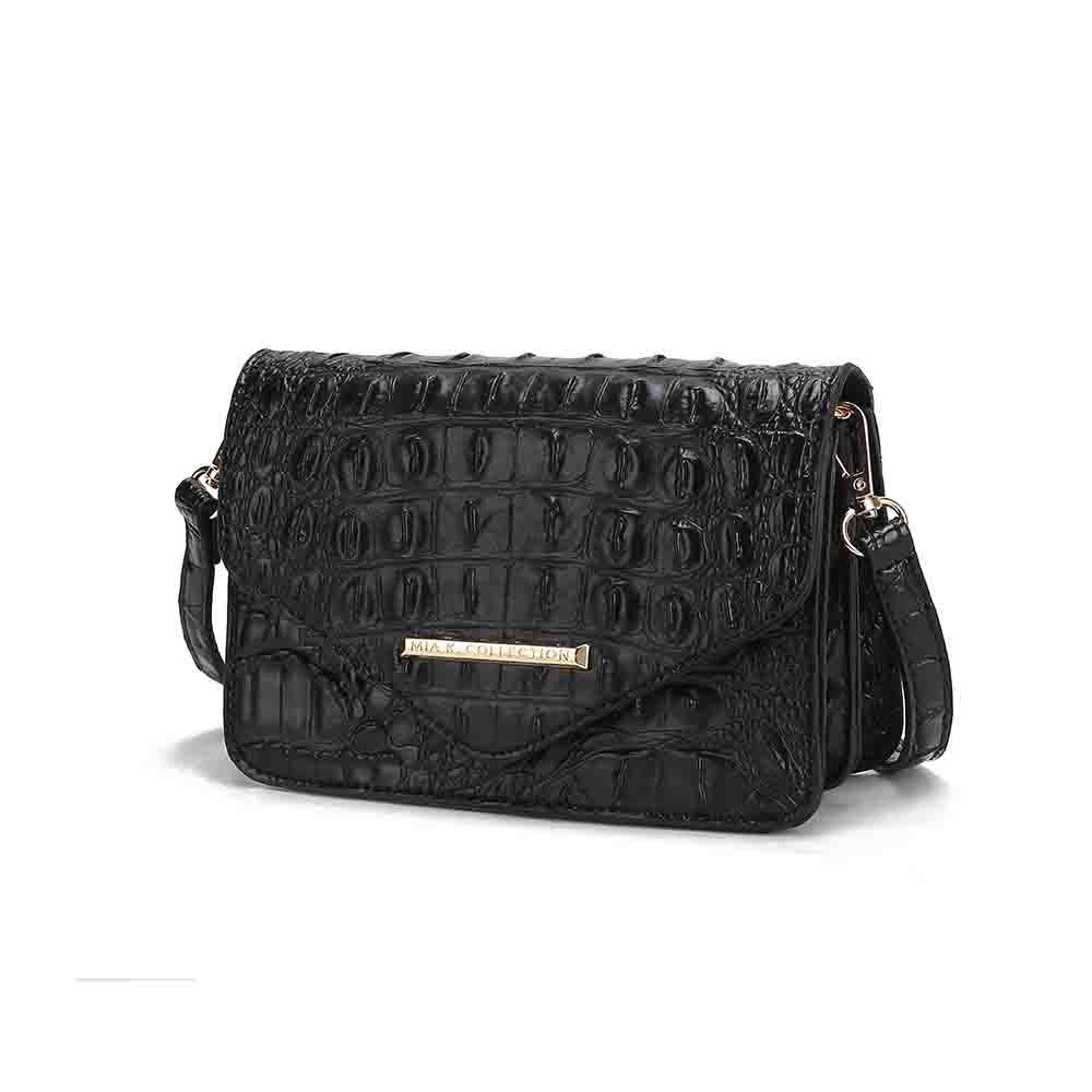 MKF Collection Vanta Saddle Croc-Embossed Shoulder Handbag by Mia K