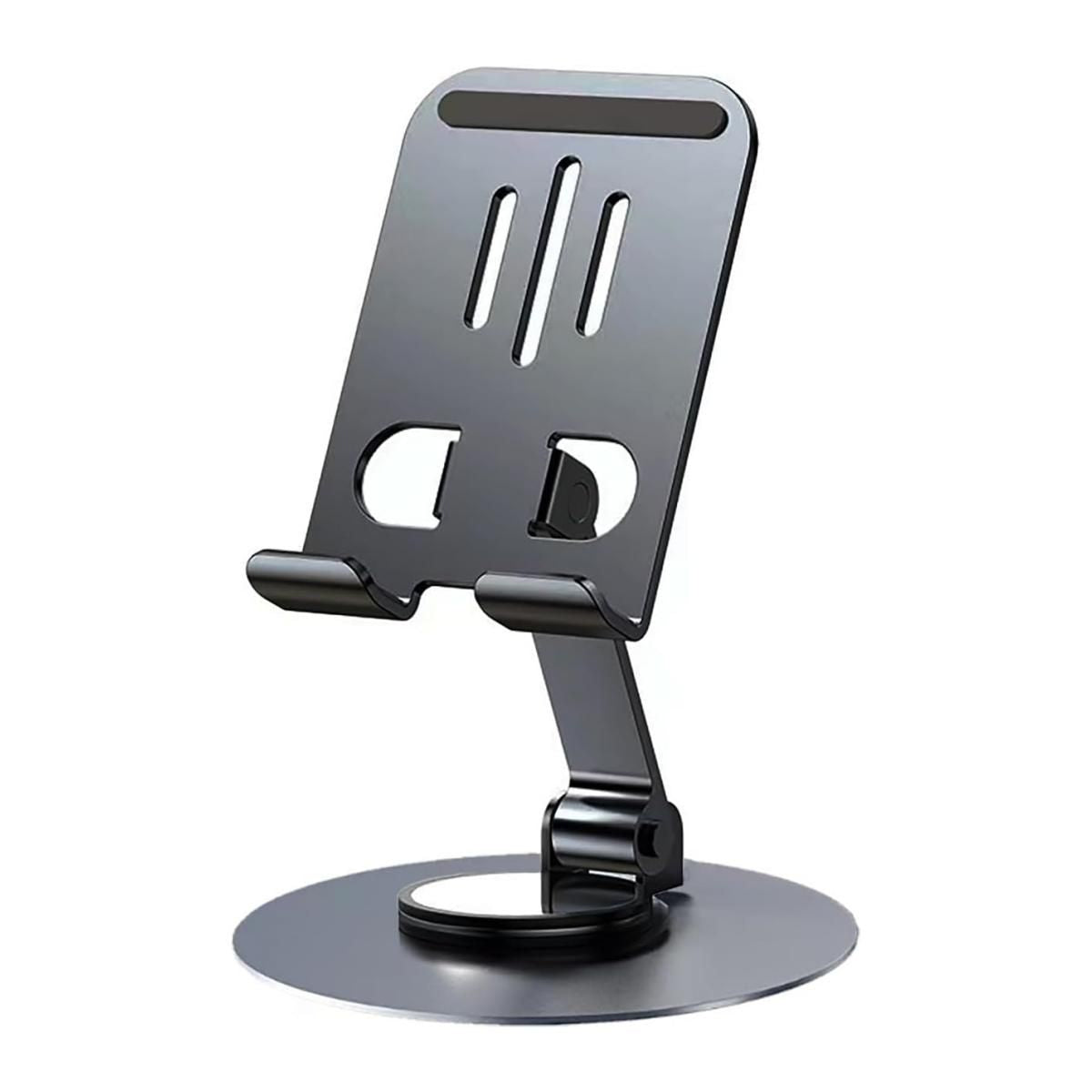 360 Rotation Metal Phone Holder,Fully Adjustable Foldable Phone Stand,with All Phones,Small Tablet Computer Perfectly Solve Your Phone Mounting Needs with Multiple Viewing Angles!(Grey)