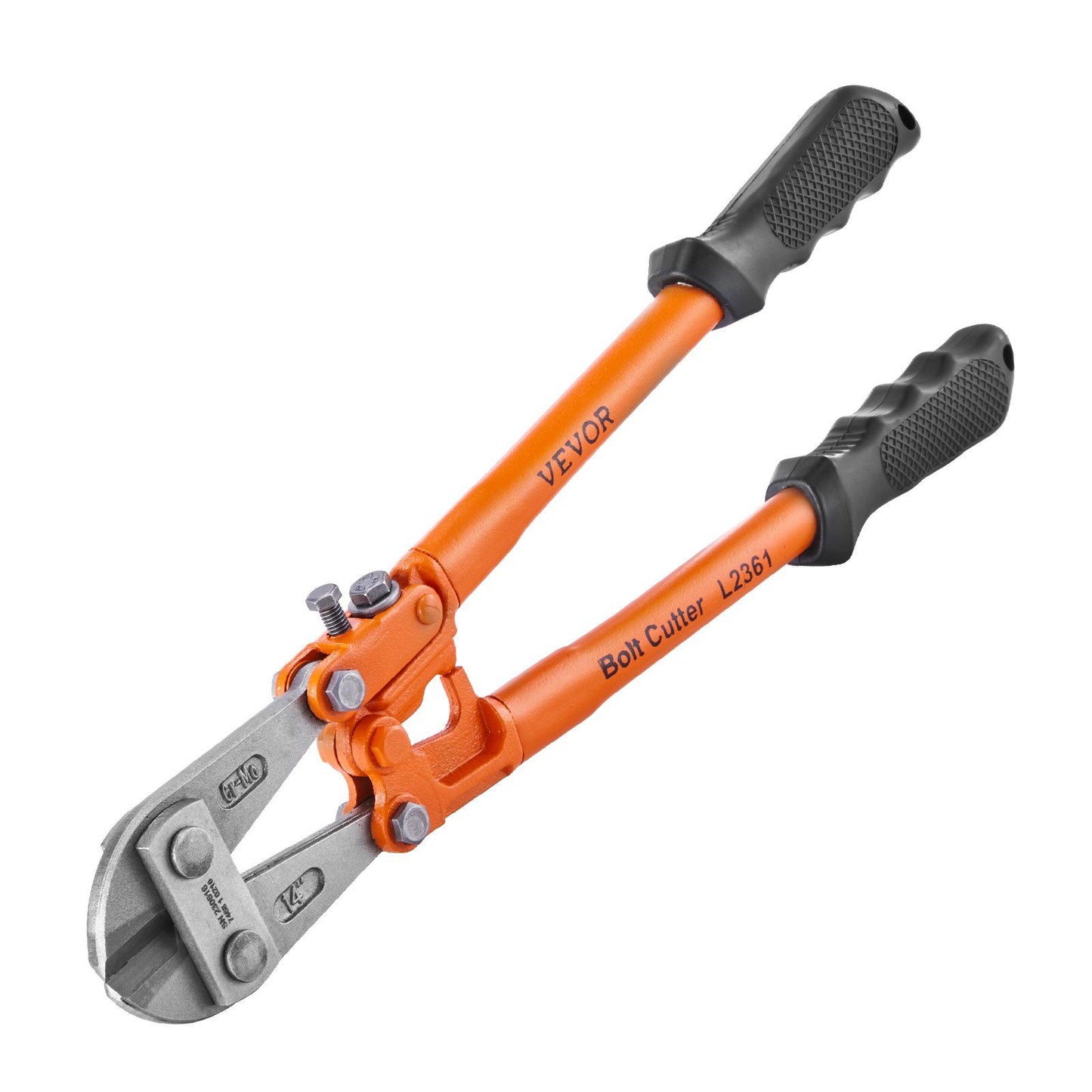 VEVOR Bolt Cutter, 14" Lock Cutter, Bi-Material Handle with Soft Rubber Grip, Chrome Molybdenum Alloy Steel Blade, Heavy Duty Bolt Cutter for Rods, Wires, Bolts, Cables, Rivets, and Chains