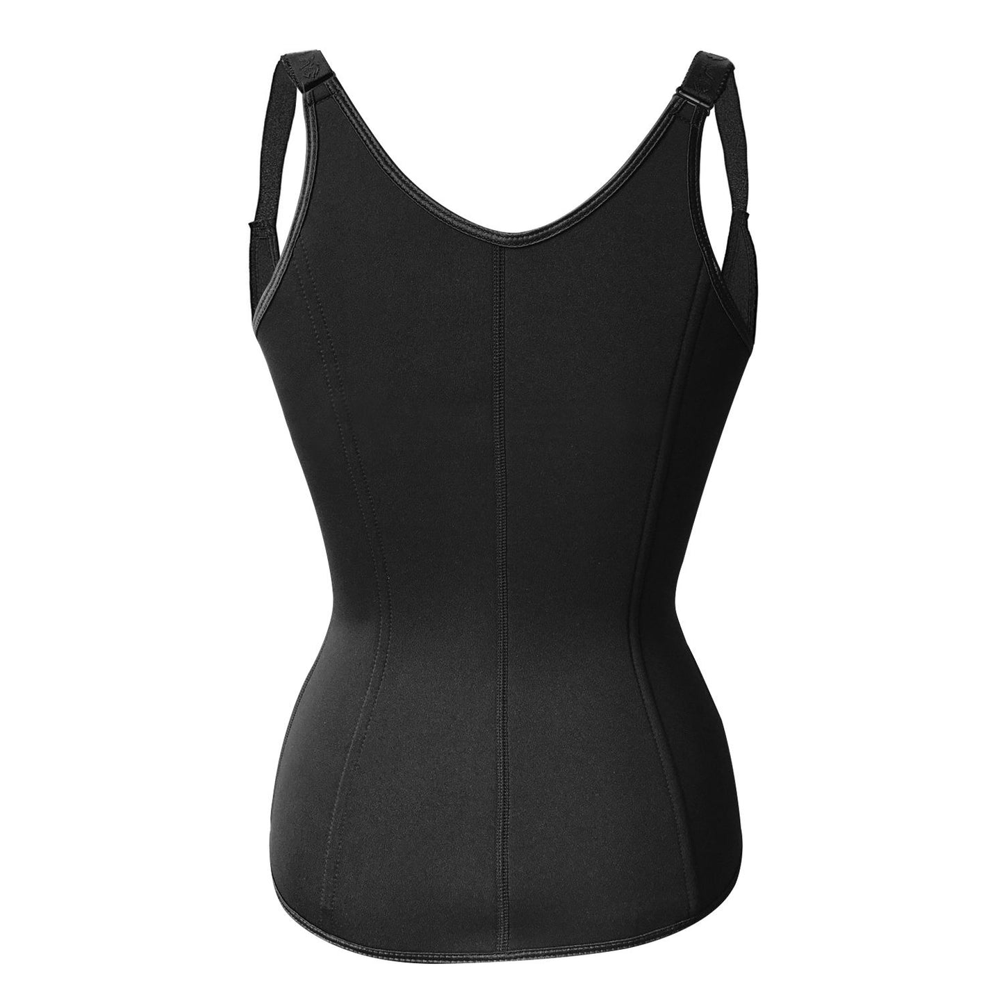 Zippered Waist Trainer Corset Waist Tummy Control Body Shaper Cincher Back Support with Adjustable Straps