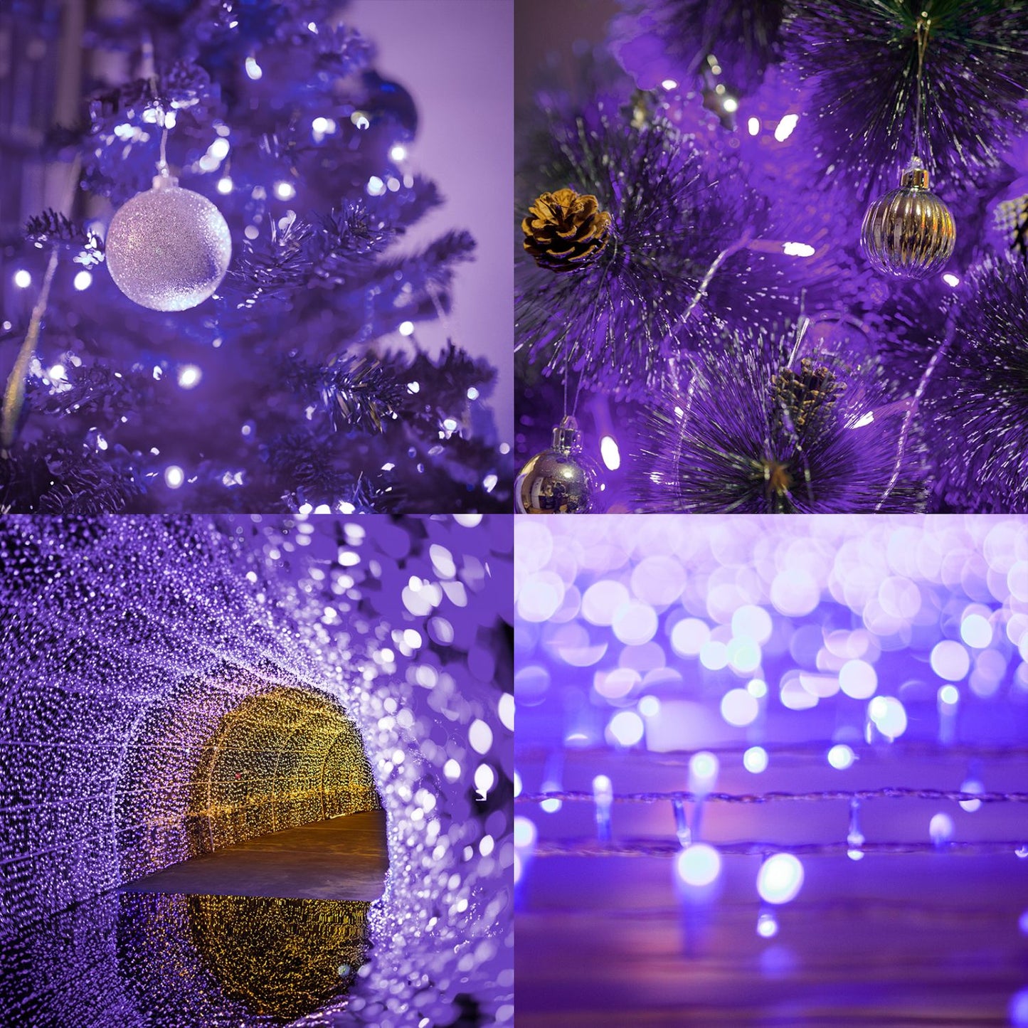 200 LED 66FT Halloween Fairy String Lights, Halloween Decoration Lights with 8 Lighting Modes, Mini String Lights Plug in for Indoor Outdoor Christmas Garden Wedding Party Decor, Purple