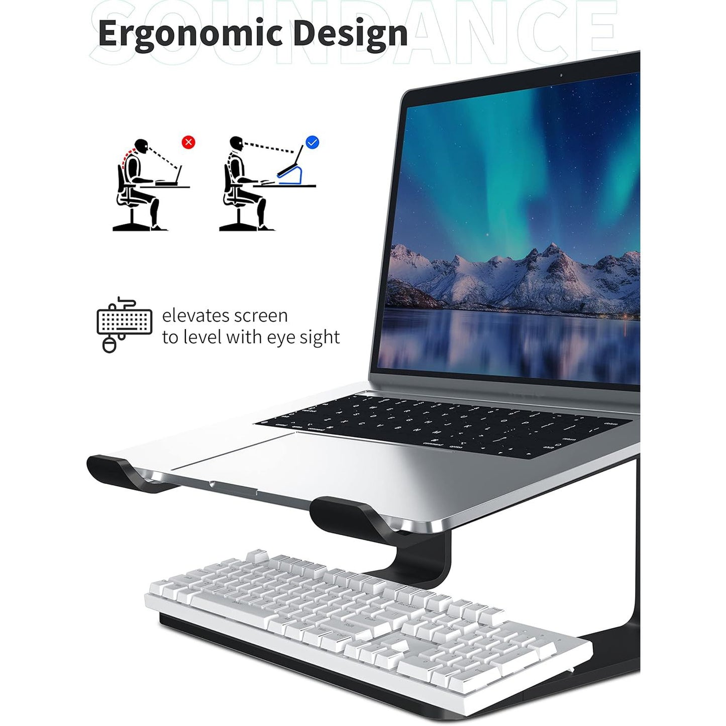 Laptop Stand, Ergonomic Laptops Elevator for Desk