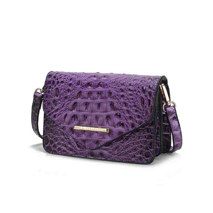 MKF Collection Vanta Saddle Croc-Embossed Shoulder Handbag by Mia K