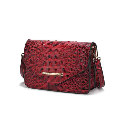 MKF Collection Vanta Saddle Croc-Embossed Shoulder Handbag by Mia K