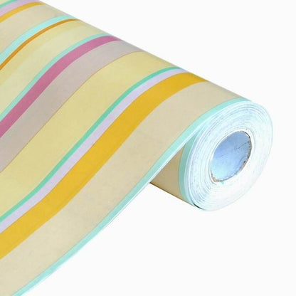 Colorful stripe -3- Self-Adhesive Wallpaper Home Decor(Roll)