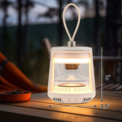 Outdoor Waterproof Camping Lantern Speaker with 3 LED Light Colors