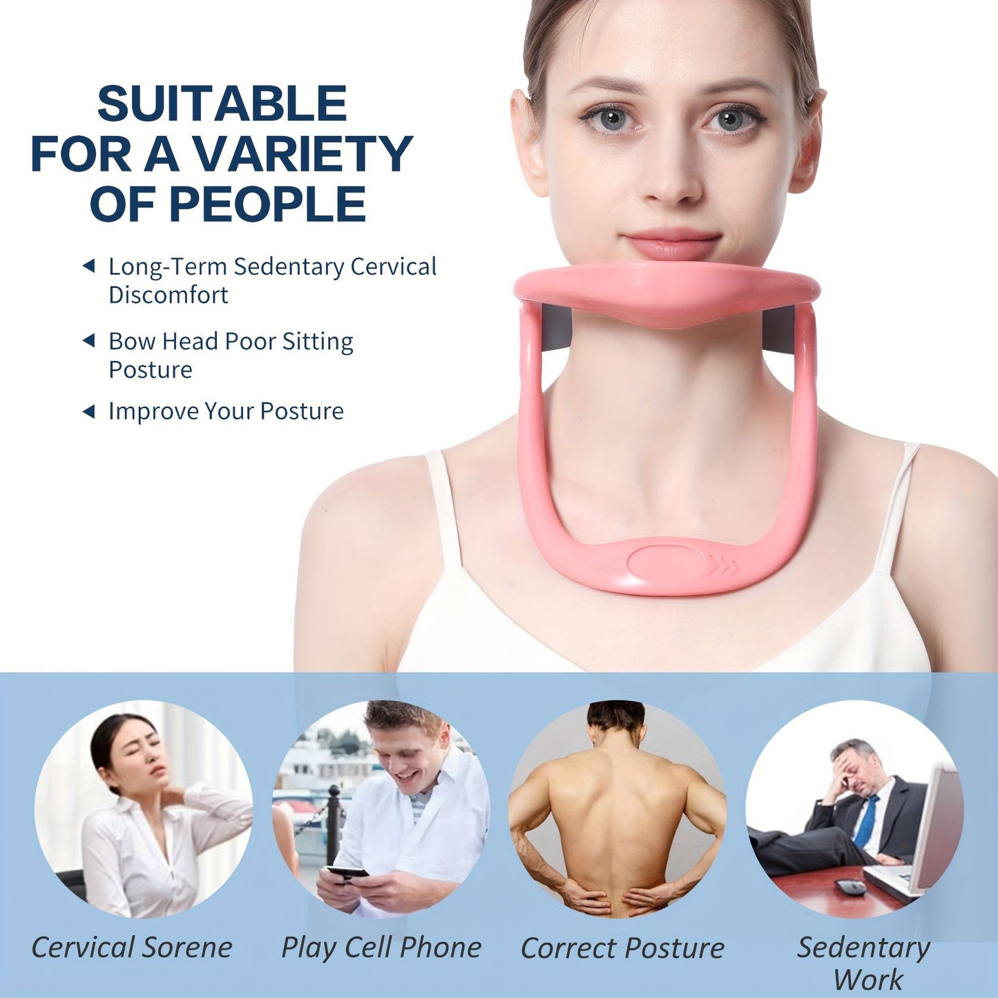 Neck Brace; Cervical Collar Neck Support Brace; Adjustable Anti-Bow Cervical Traction Device For Neck Posture Support Neck Pain Relief; Shoulder And Neck Forward Tilt Support