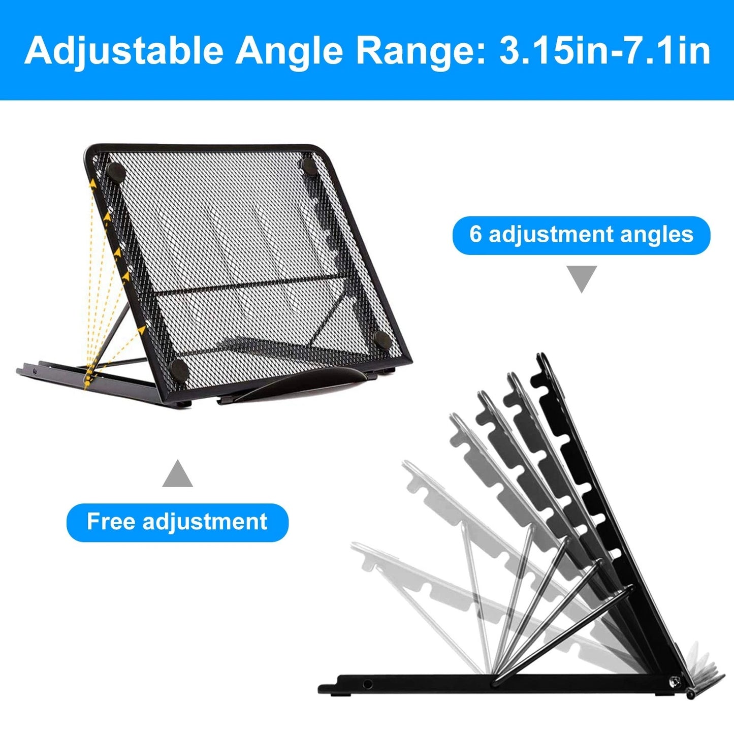 Foldable Laptop Stand Angle Adjustable Tablet PC Holder Riser Portable Ventilated Laptop Phone Desktop Holder Tray