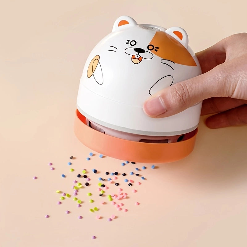 Mini Desktop Vacuum Cleaner; Portable USB Vacuum Cleaner For Desk; Mini Cute Cartoon Desktop Vacuum For Cleaning Eraser Crumbs; Dust; Computer; Keyboard