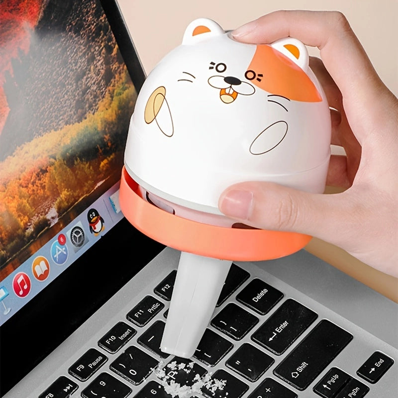 Mini Desktop Vacuum Cleaner; Portable USB Vacuum Cleaner For Desk; Mini Cute Cartoon Desktop Vacuum For Cleaning Eraser Crumbs; Dust; Computer; Keyboard