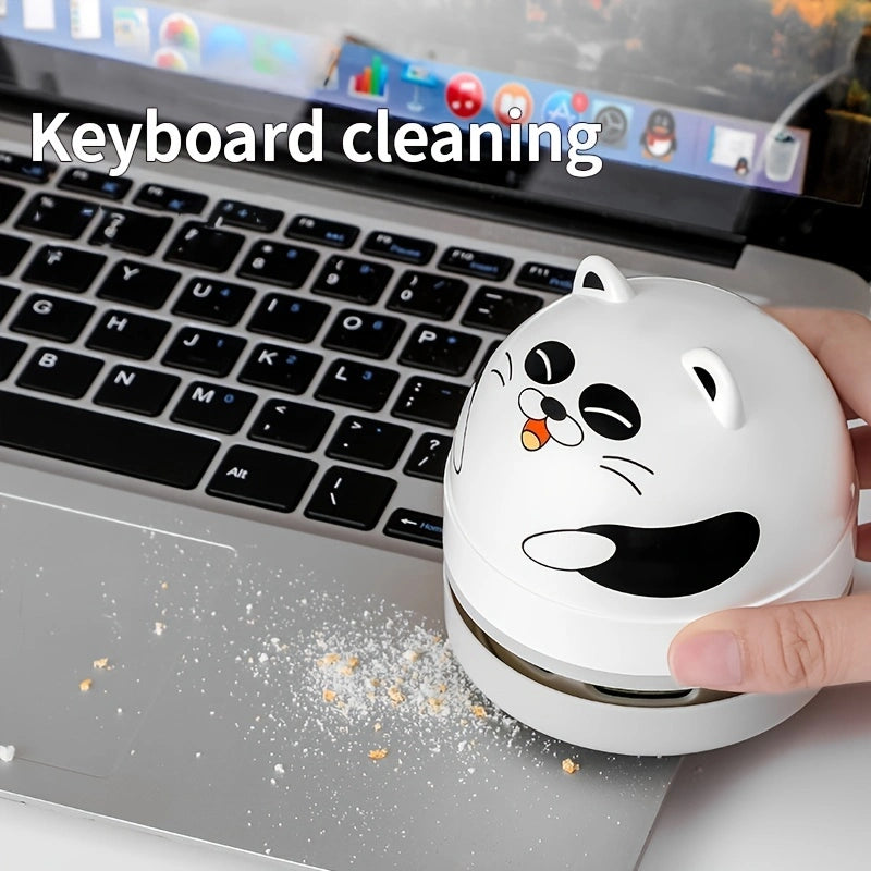 Mini Desktop Vacuum Cleaner; Portable USB Vacuum Cleaner For Desk; Mini Cute Cartoon Desktop Vacuum For Cleaning Eraser Crumbs; Dust; Computer; Keyboard