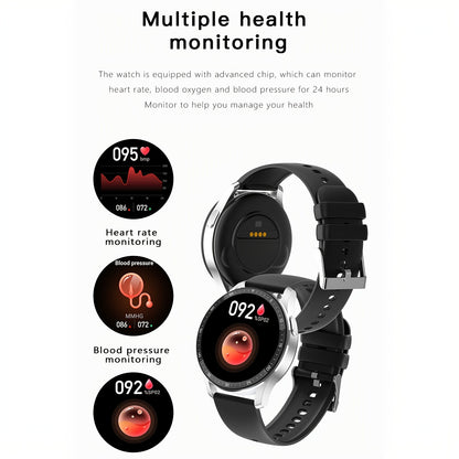 Smart Sports Watch with Built-in Earphones - Waterproof, Monitors Blood Pressure, Heart Rate, and Supports Android & iOS