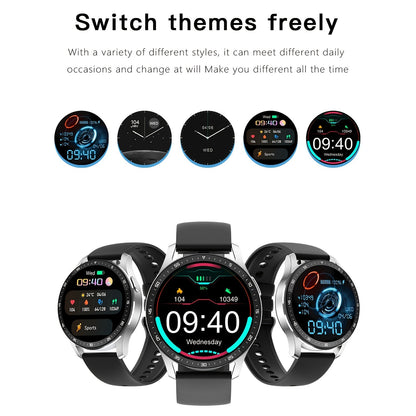 Smart Sports Watch with Built-in Earphones - Waterproof, Monitors Blood Pressure, Heart Rate, and Supports Android & iOS