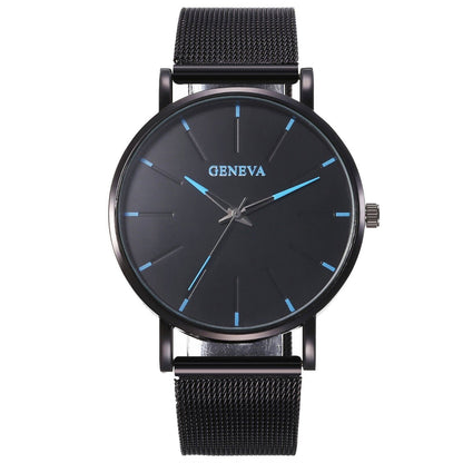 Men's Luxury Quartz Watch – Ultra-Thin Stainless Steel Analog, Waterproof Business Wristwatch