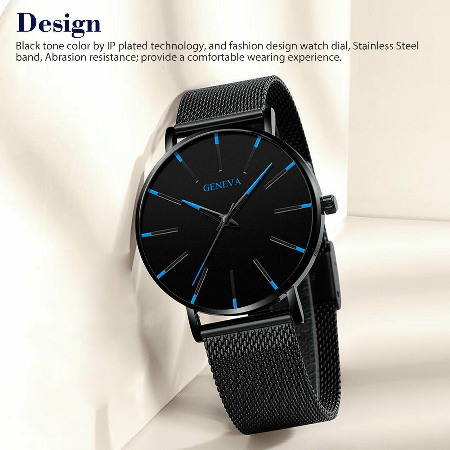 Men's Luxury Quartz Watch – Ultra-Thin Stainless Steel Analog, Waterproof Business Wristwatch